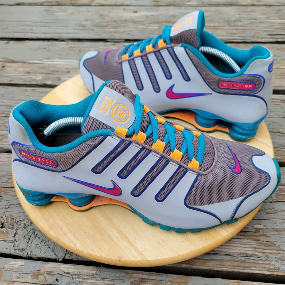 Nike Shox NZ 580574-068 Gray Pink Teal Orange Womens 9.5 US (Mens 8 US) Y2K-Rare